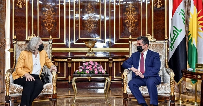 PM Masrour Barzani meets Alina Romanowski--US Ambassador to Iraq