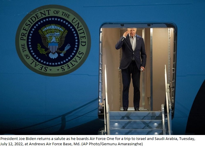 Biden heads to Mideast jittery about Iranian nuclear program