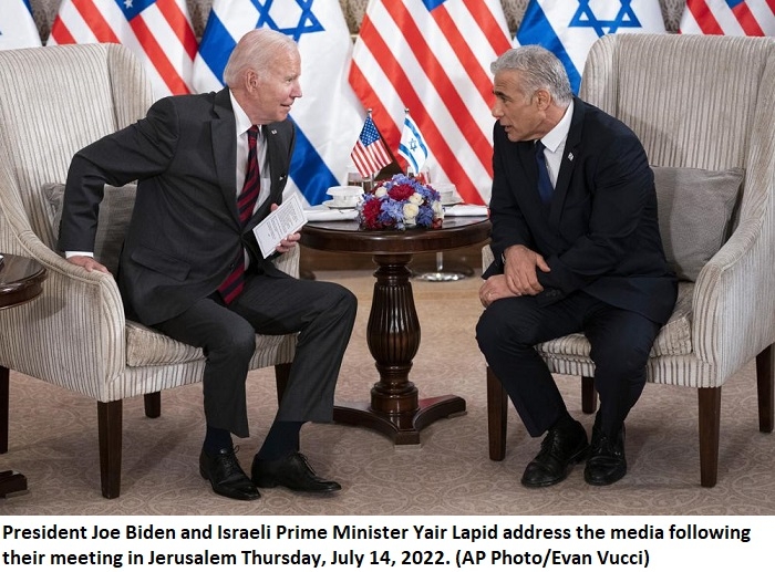 Biden, Lapid discuss Iran, integrating Israel in Middle East