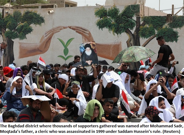 Supporters of Iraq’s Sadr in prayer rally amid political deadlock