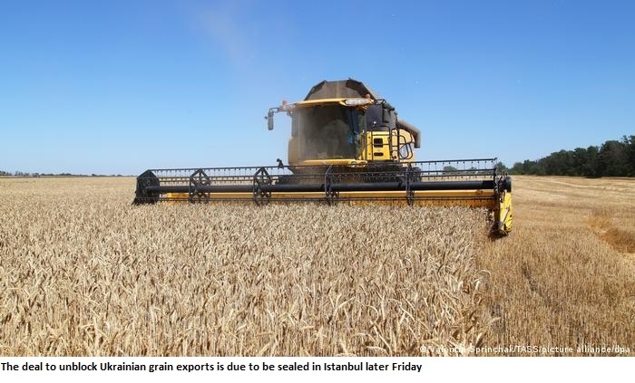 Ukraine, Russia poised to sign grain export deal