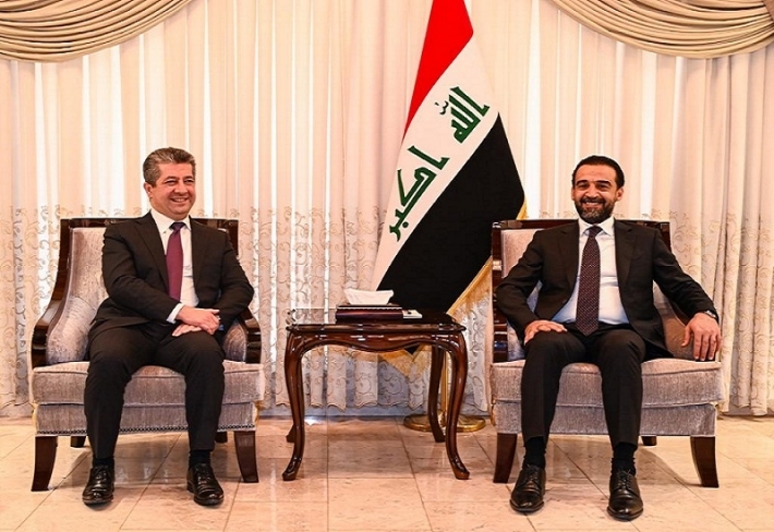 مسرور بارزاني والحلبوسي يبحثان آخر مستجدات وتطورات العراق والمنطقة وعلاقات أربيل بغداد