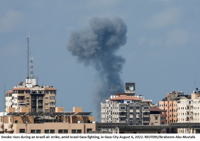 Israel pounds Gaza with air strikes, arrests militant suspects in West Bank