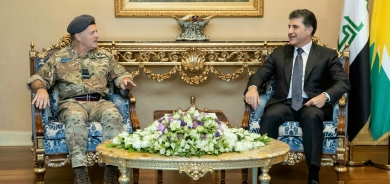 President Nechirvan Barzani receives a UK military delegation