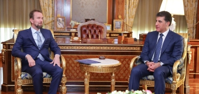 President Nechirvan Barzani receives the Ambassador of the European Union