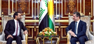 PM Masrour Barzani meets Speaker of Iraqi Parliament and Head of Sovereignty Alliance