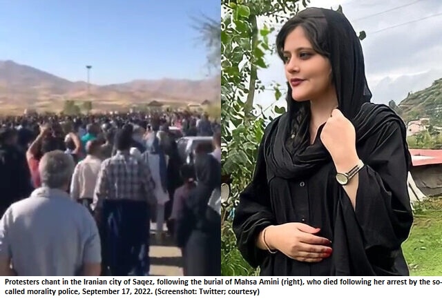 Protests break out at funeral of Iranian woman who died after morals arrest