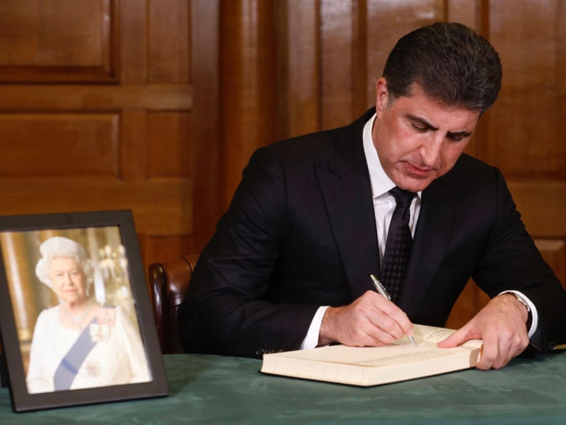President Nechirvan Barzani attends the reception of the UK Foreign Secretary