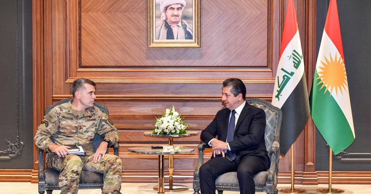PM Masrour Barzani meets Commander General of Coalition Forces