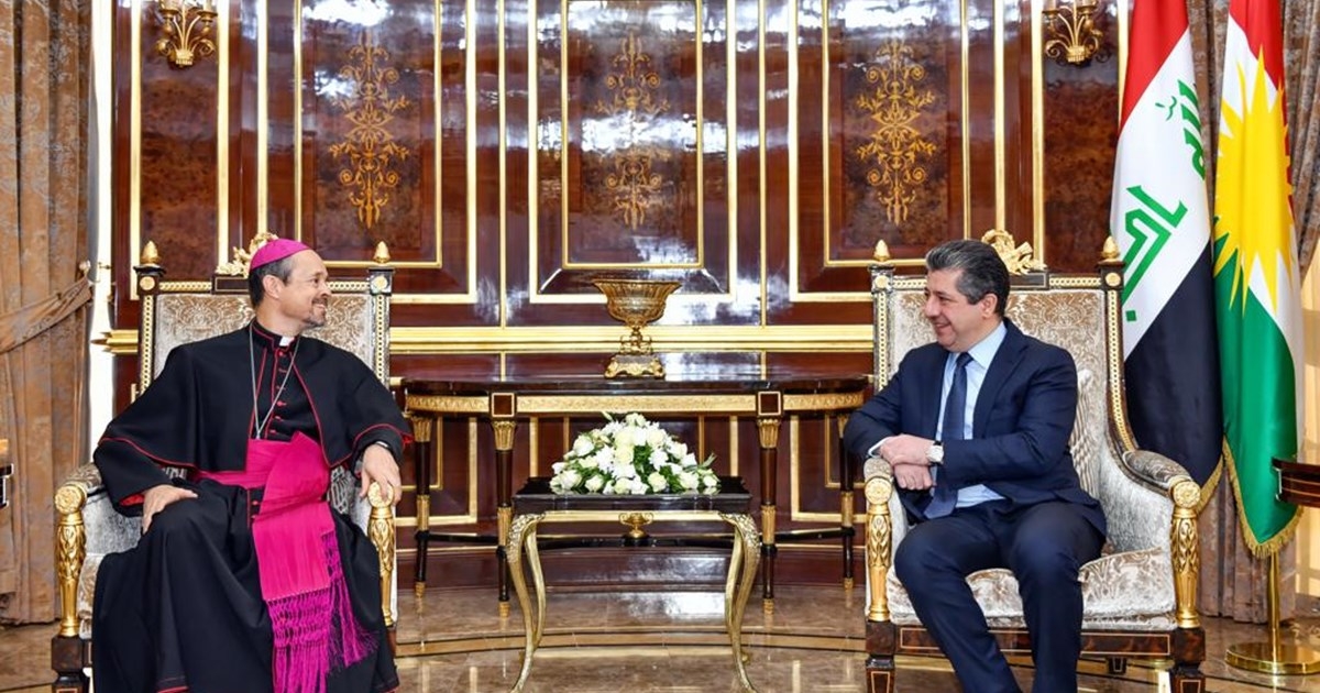 PM Masrour Barzani meets Vatican Ambassador to Iraq