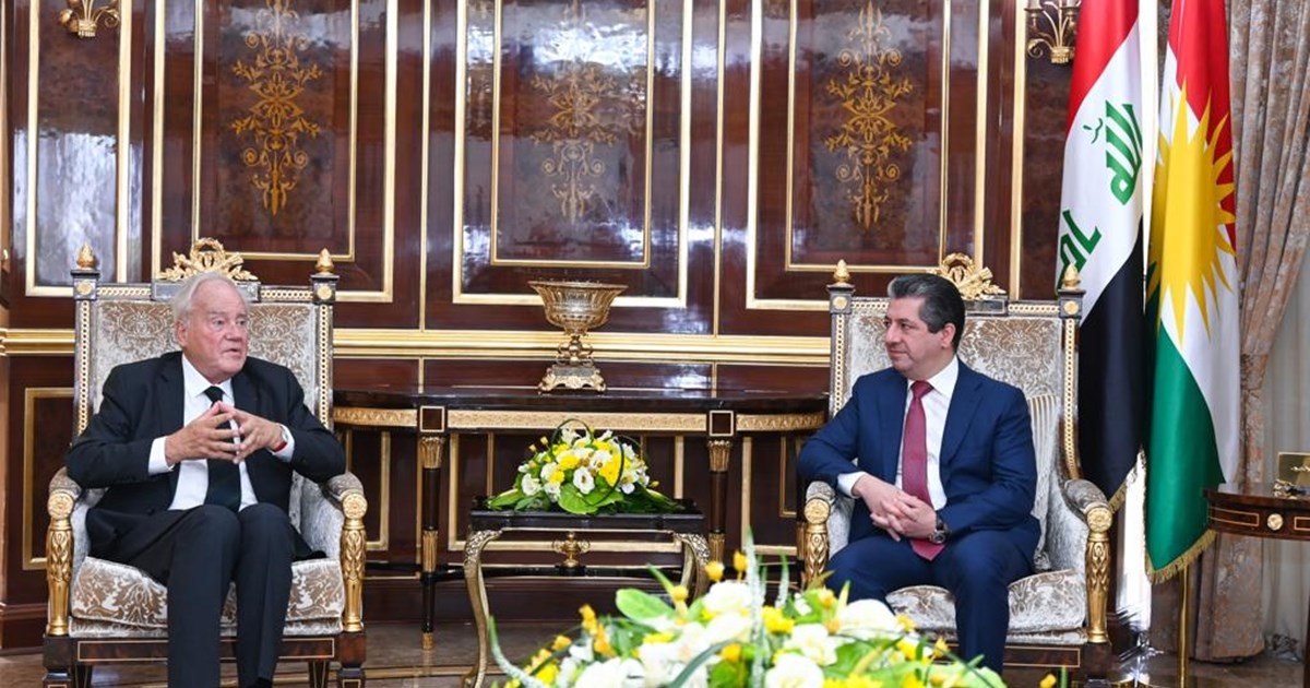 PM Masrour Barzani receives Chairman of the Senate Committee on Foreign Affairs, Defense and the Armed Forces of the French Senate