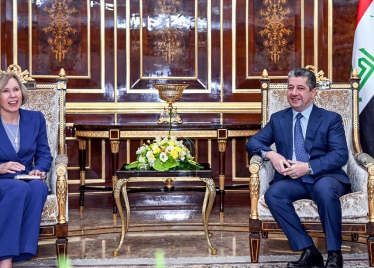 PM Masrour Barzani separately meets both Australian and Russian  Ambassadors to Iraq