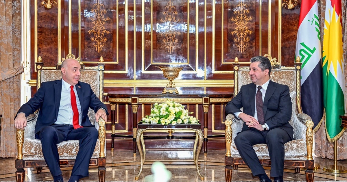 PM Masrour Barzani meets Ali Rıza Güney, Turkish Ambassador to Iraq
