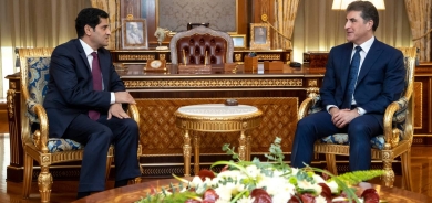 President Nechirvan Barzani receives the incoming Consul General of Kuwait