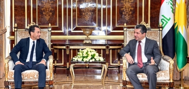 PM Masrour Barzani meets French Ambassador to Iraq, Éric Chevalier