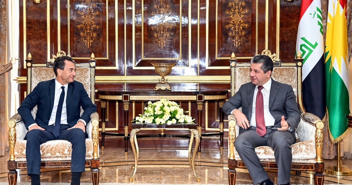PM Masrour Barzani meets French Ambassador to Iraq, Éric Chevalier