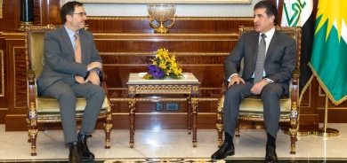 President Nechirvan Barzani receives the Ambassador of United Kingdom