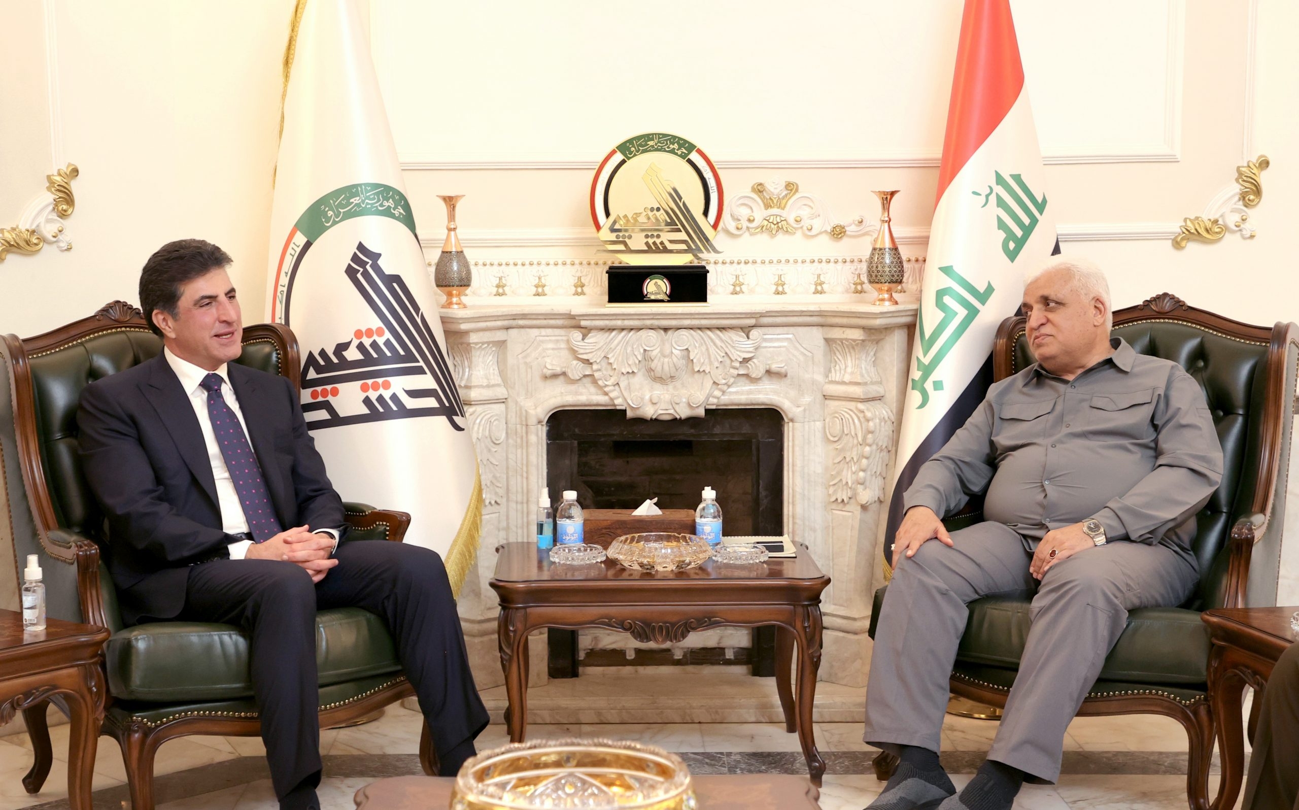 President Nechirvan Barzani meets with leader of Popular Mobilization Force