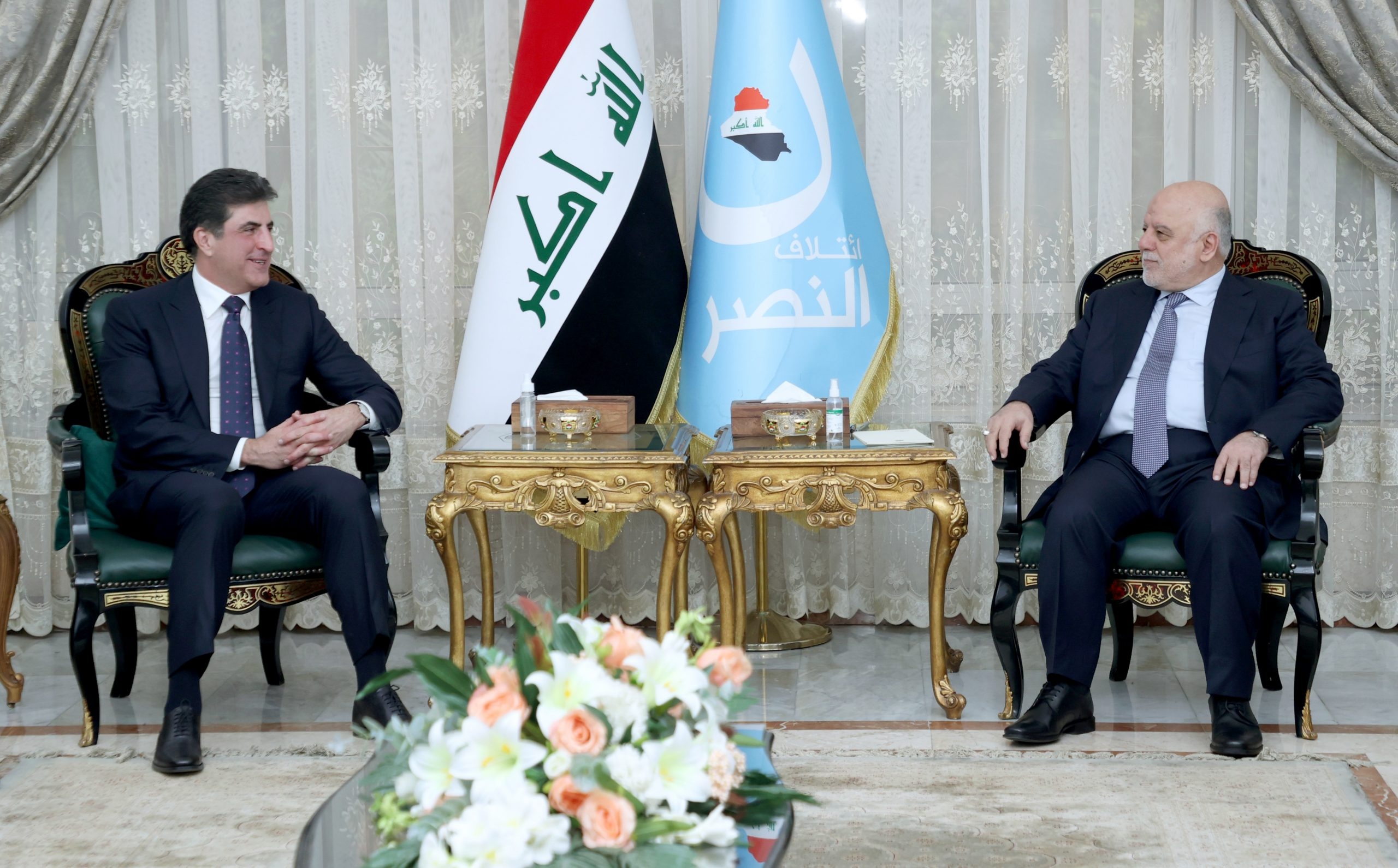 President Nechirvan Barzani and leader of Victory Alliance discuss developments in Iraq