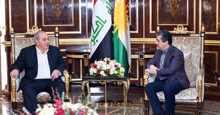 رئيس حكومة إقليم كوردستان ورئيس ائتلاف الوطنية يبحثان مستجدات العراق والمنطقة