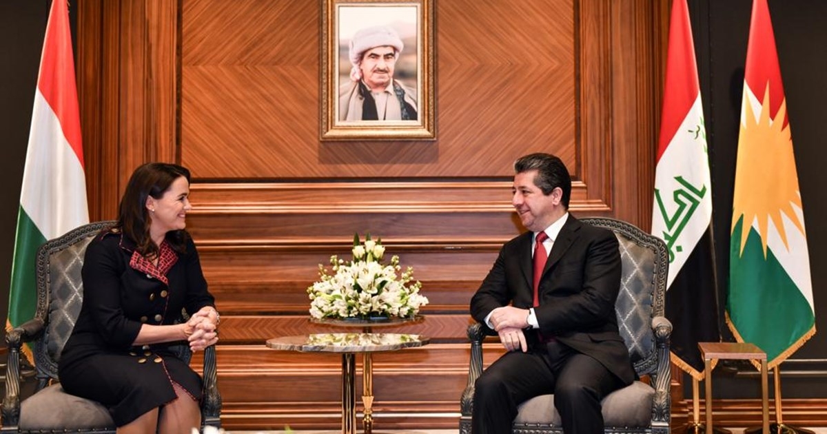 PM Masrour Barzani meets with President of Hungary