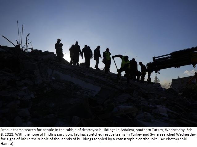Death toll in Turkey, Syria earthquake rises, hope fades