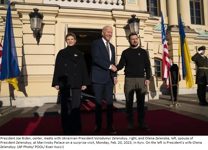 Biden in Kyiv to show solidarity as Ukraine war nears 1 year