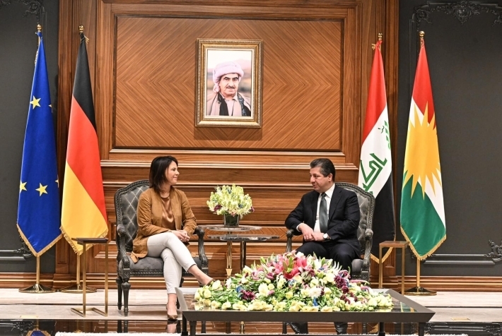رئيس حكومة اقليم كوردستان يستقبل وزيرة الخارجية الالمانية