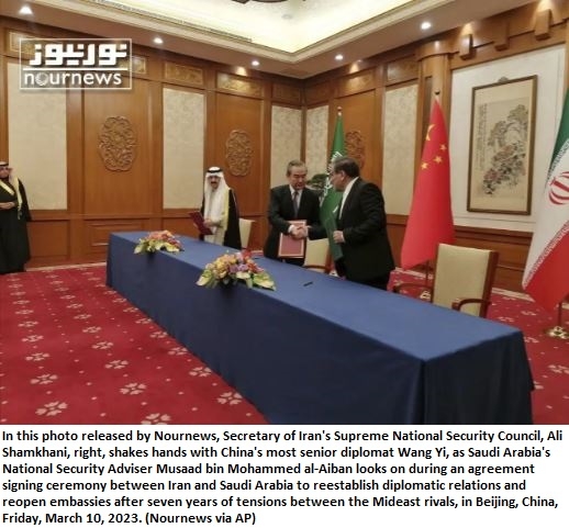 Iran, Saudi Arabia agree to resume ties, with China’s help