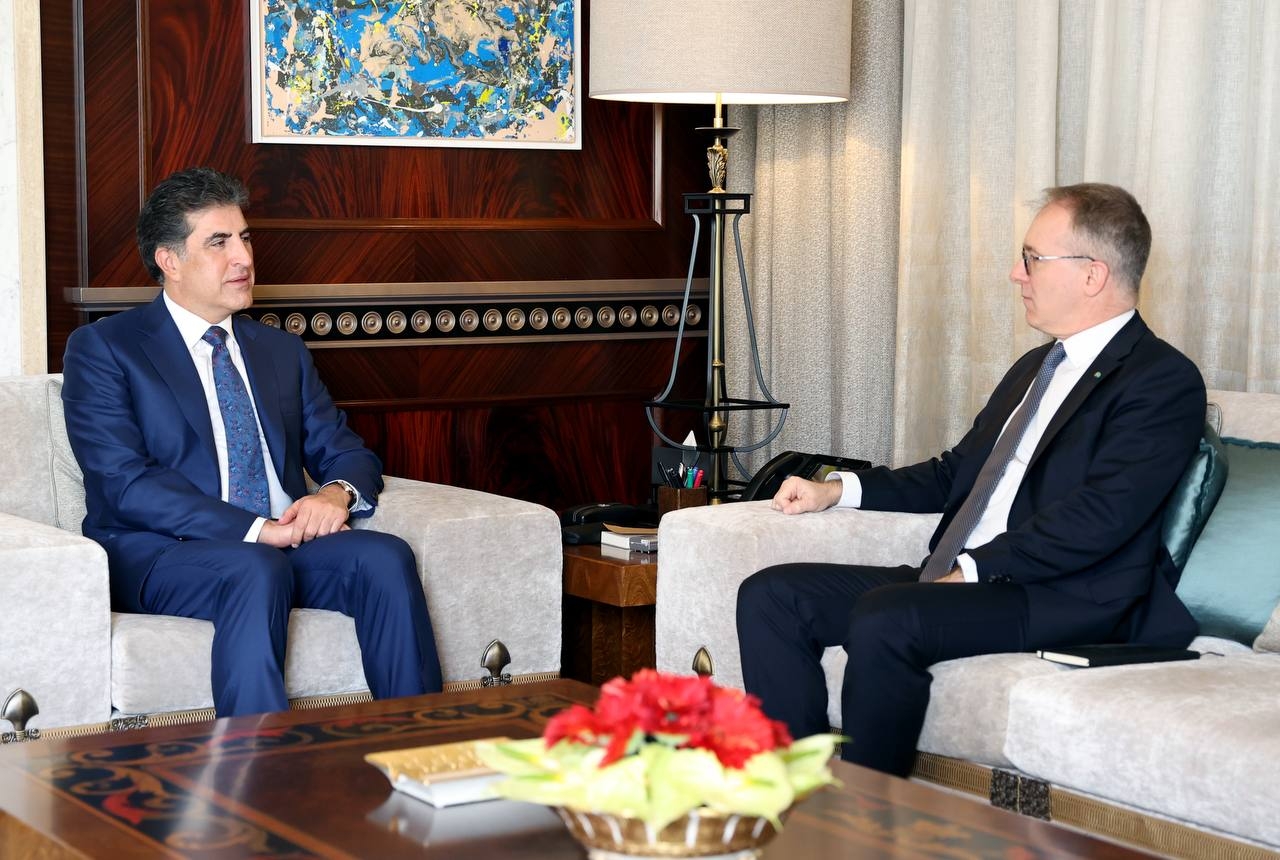 President Nechirvan Barzani receives Italy’s Ambassador, Mr. Maurizio Greganti