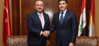 President Nechirvan Barzani receives a congratulatory Nawroz letter from the Foreign Minister of Turkey