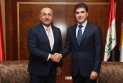 President Nechirvan Barzani receives a congratulatory Nawroz letter from the Foreign Minister of Turkey