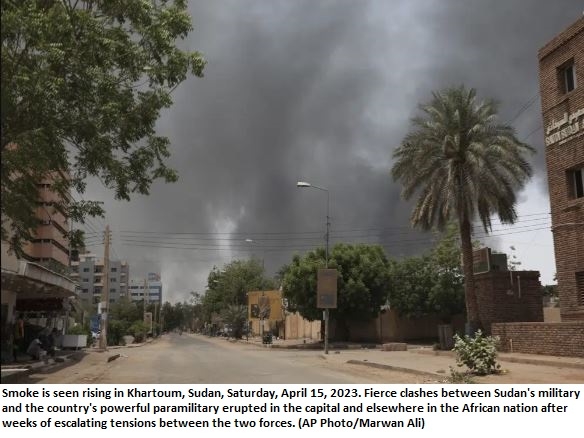 Sudan battles intensify on 3rd day; civilian deaths reach 97