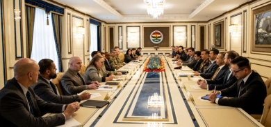 President Nechirvan Barzani chairs a meeting between the coalition forces and the Peshmerga Ministry