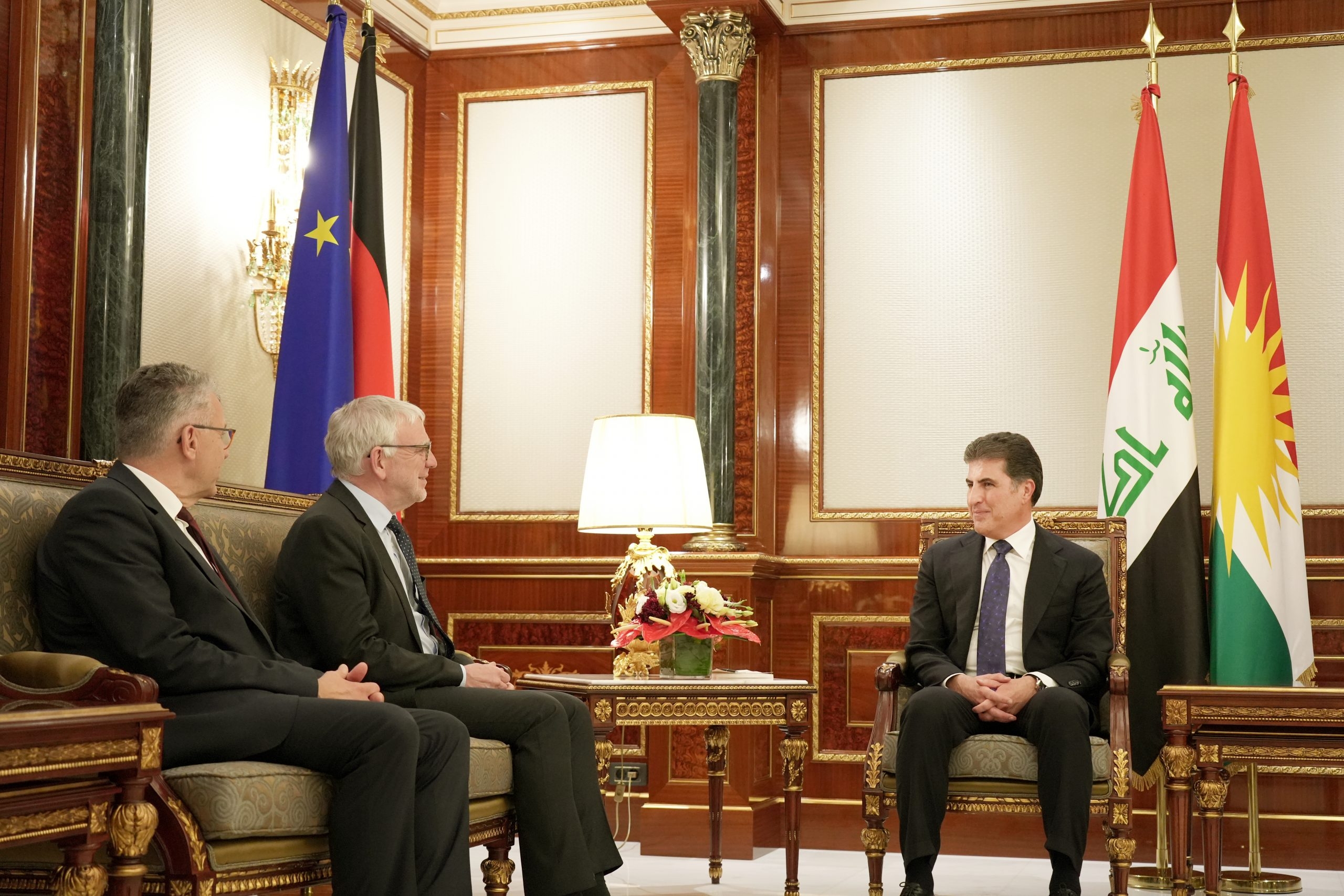 President Nechirvan Barzani meets with a high-level delegation from Germany