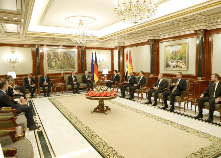 President Nechirvan Barzani meets with a high-level delegation from Germany