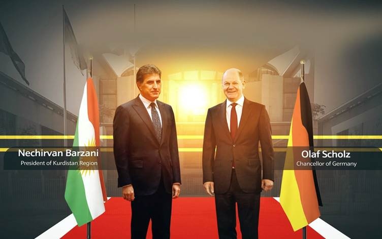 رئيس إقليم كوردستان يجتمع في برلين مع المستشار الألماني