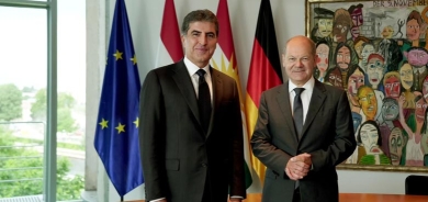 President Nechirvan Barzani meets with Chancellor Olaf Scholz of Germany