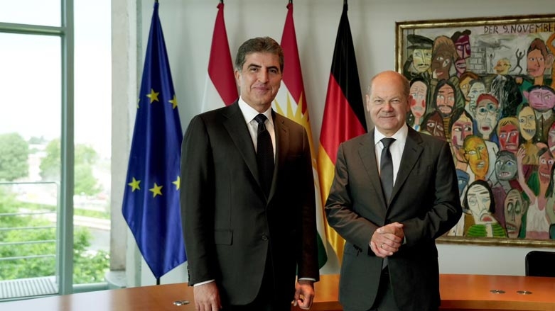 President Nechirvan Barzani meets with Chancellor Olaf Scholz of Germany