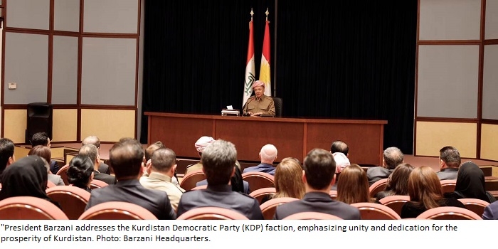President Barzani Emphasizes Role of Kurdistan Democratic Party (KDP) in Meeting with Parliamentary Faction