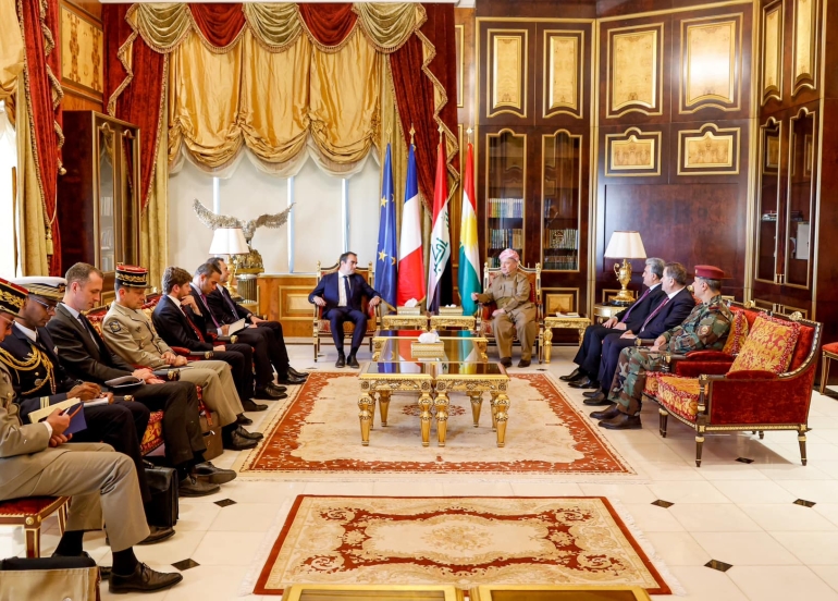 President Barzani Meets French Minister of the Armed Forces