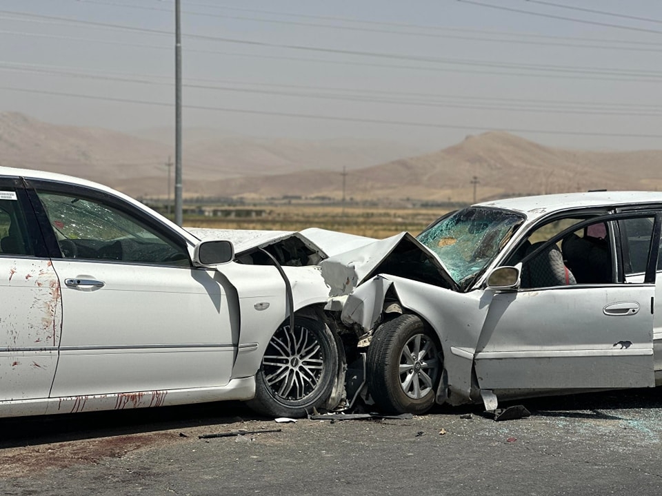 مصرع شخصين واصابة ستة آخرين بجروح في حادث مروع بإقليم كوردستان