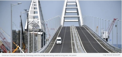 Ukrainian President Declares Crimean Bridge a Military Target Amid Escalating Tensions