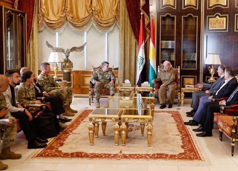 President Barzani Holds Talks with US-Led Coalition Delegation, Reaffirming Commitment to Counterterrorism Cooperation
