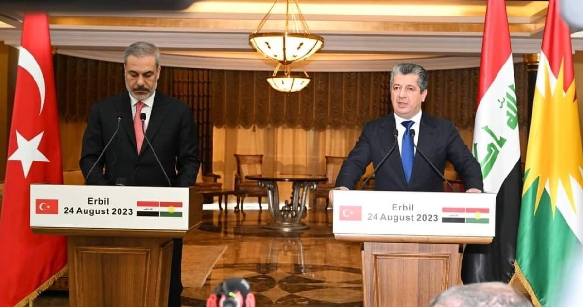 Kurdistan Region PM Affirms Commitment to Regional Security, Calls for Resuming Oil Exports in Talks with Turkish FM