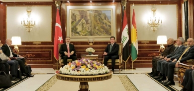 رئيس إقليم كوردستان يجتمع مع وزير الخارجية التركي في أربيل