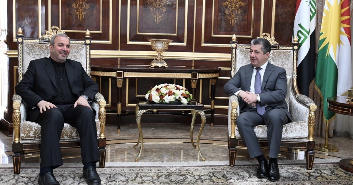 Kurdistan Prime Minister Masrour Barzani and Iranian Ambassador Discuss Arbaeen Pilgrimage and Bilateral Relations