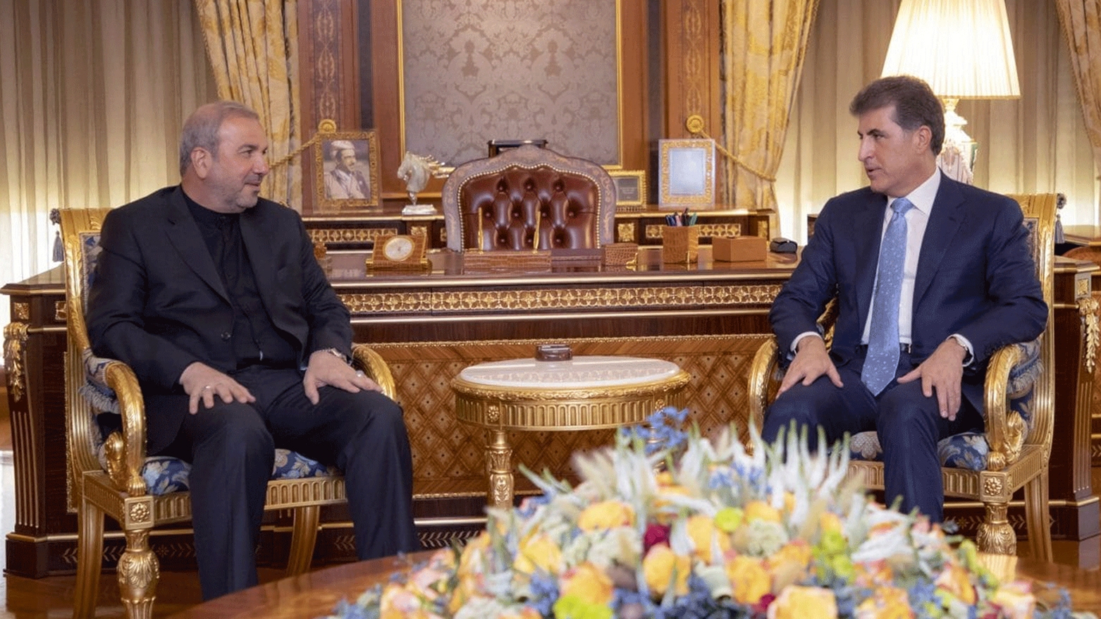 رئيس إقليم كوردستان يستقبل السفير الإيراني لدى العراق
