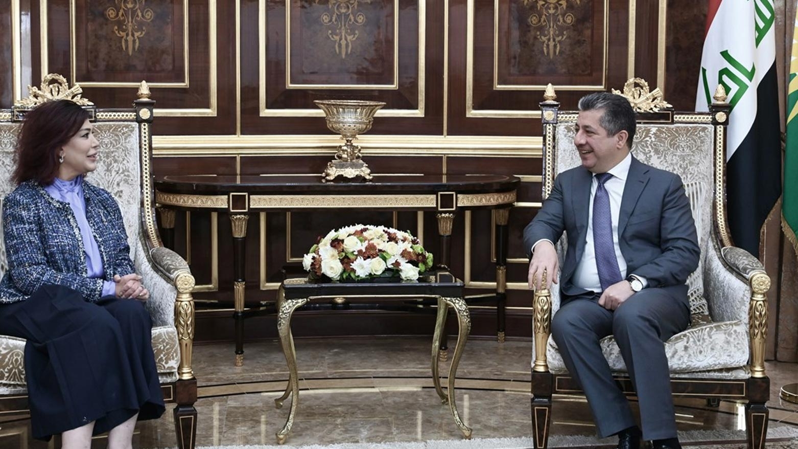 رئيس حكومة إقليم كوردستان يستقبل سفيرة العراق لدى السعودية