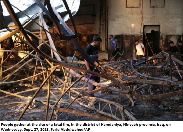 Tragic Fire in Hamdaniya Wedding Hall Claims Over 100 Lives, Injures More Than 150